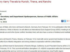Sekretari i Shtetit, John Kerry viziton Tiranen ne 14 shkurt