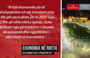 The Economist: Ekonomia ne rritje deri ne 3.4%