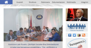 Kuvendi i Shqiperise ndryshon faqen zyrtare