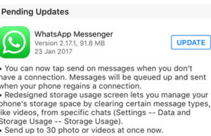 WhatsApp, perditesime ne dergimin e mesazheve