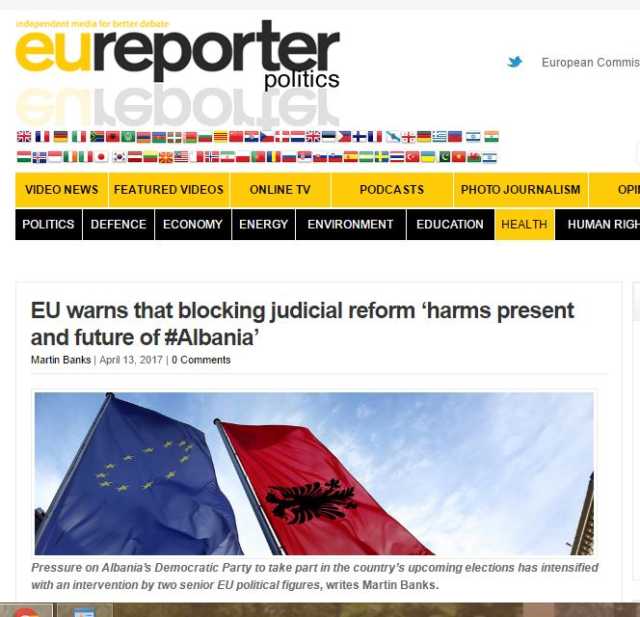 Eureporter: BE e frikesuar per shperthimin e dhunes ne Shqiperi