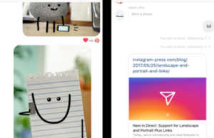 Instagram, link ne mesazhet direkt