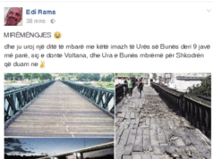 Rama uron nje dite te mbare me nje “thumbim” ndaj Voltana Ademit