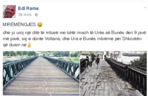 Rama uron nje dite te mbare me nje “thumbim” ndaj Voltana Ademit