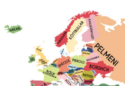 Harta e ushqimeve më popullore në Europë!