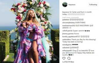 Beyonce ndan me publikun foton e parë të binjakëve