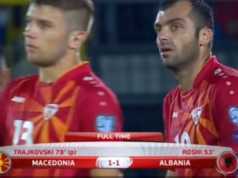 Përfundoi ndeshja Maqedoni-Shqipëri, rezultati 1-1