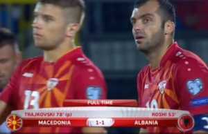 Përfundoi ndeshja Maqedoni-Shqipëri, rezultati 1-1